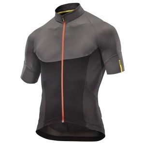 NWT Men’s Mavic Ksyrium Pro Short Sleeve Cycling Jersey. Black & Grey. Size XL.